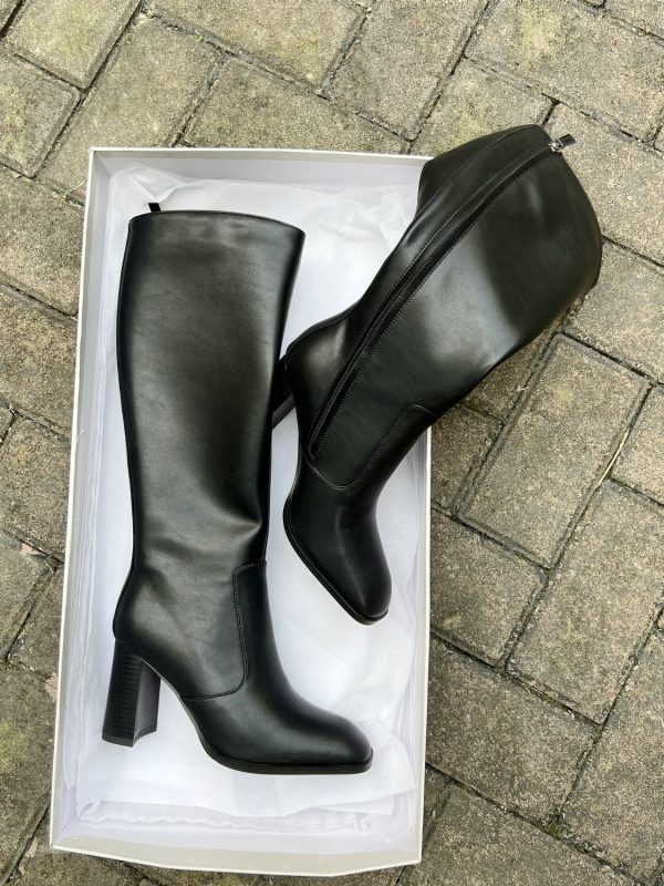 Vanessas 2023 Women Knee High Boots Genuine Leather High Heels