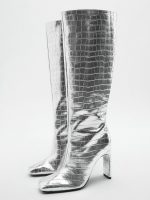 Vanessa's Thin High Heel Women Knee High Boots Microfiber Long Boots