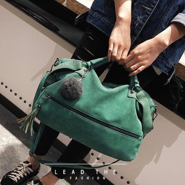 Scrub Shoulder Bags for Women Female Fashion Fur Ball Dames Tassel Lady Vintage Tassel Crossbody Bag