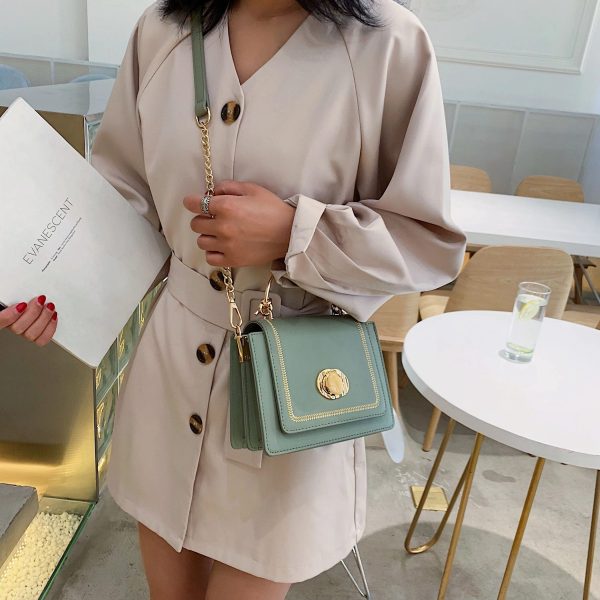 Solid Color Leather Mini Crossbody Bags For Women 2022 Summer Simple Shoulder Bag