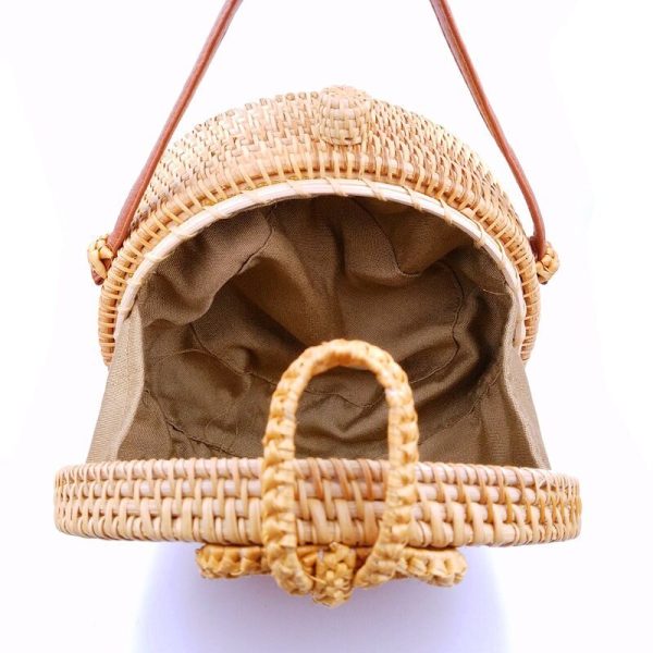 Vietnam Hand Woven Bag Round Rattan Straw Bags