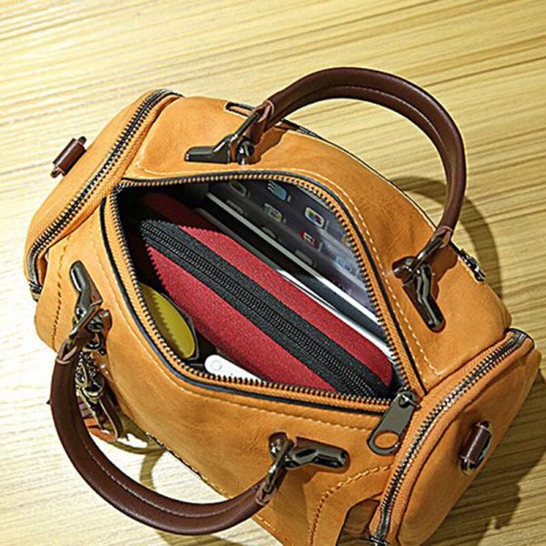 Vanessas Vintage Ladies Leather Handbags Women Tassel Shoulder Bag Female Zipper Woman Bag