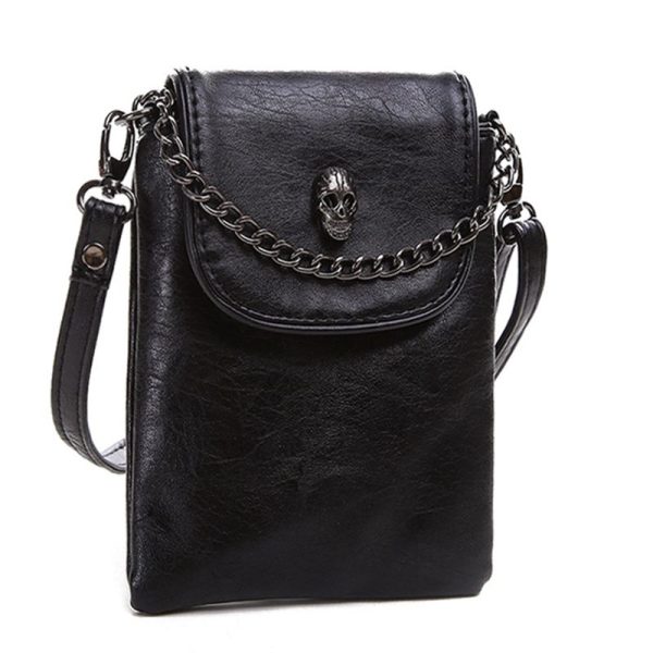 New Arrival Fashion Shoulder Cross-body Small Bags Skull Chain Mobile Phone Bag Women's Messenger bag