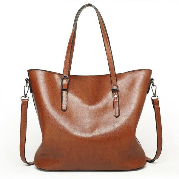 Women Handbag PU Women Bag Large Capacity Oil Wax Leather Shoulder Bag Tote Bag Crossbody Bag