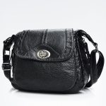 Fashion Waterproof Pu Leather Crossbody Bag Vintage Women Messenger Bag lady Shoulder Bag black Women Handbag