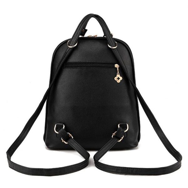 Vanessa's Designer Preppy Style PU Leather Backpack