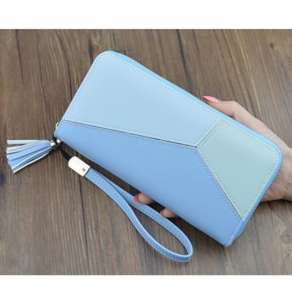 New Fashion Women Wallets PU Leather Zipper Wallet Women's Long Design Purse Clutch Wrist Brand Mobile Bag