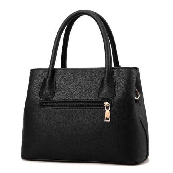 PU Leather Top-handle Women Handbag Solid Ladies Lether Shoulder Bag Casual Large Capacity Tote Crossbody Bags