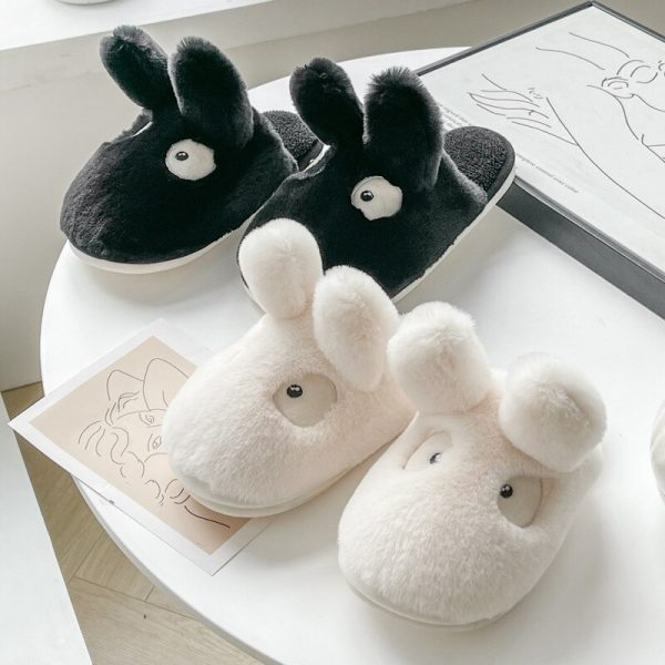 Winter Rabbit Cotton Slippers Women Plush Keep Warm Comfortable Woman Slippers