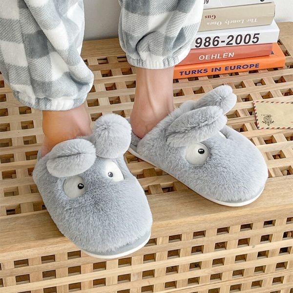 Winter Rabbit Cotton Slippers Women Plush Keep Warm Comfortable Woman Slippers