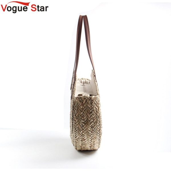 Vanessa Women Hand Woven Beach Bag Natural Oval Large Big Tote Circle Handbag Round Straw Bags Moroccan Palm Basket Bag