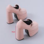 Vanessas Women Sexy Chunky Block Heel Platform Pump High Heels