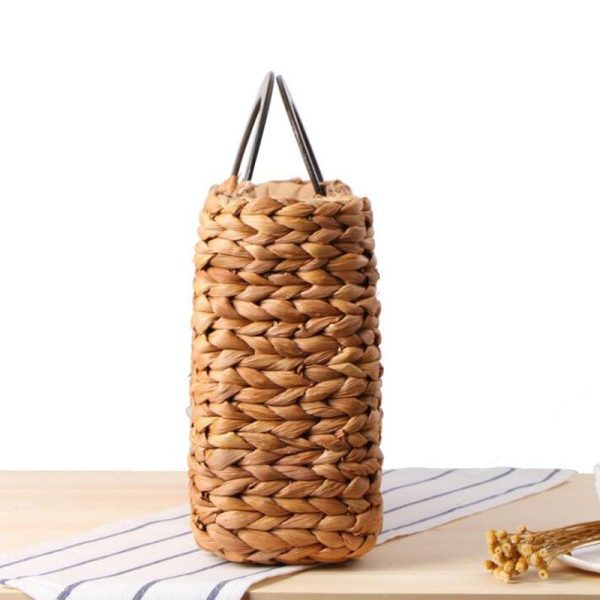 Women Vintage Rattan Handbag Female Bohemian Summer Beach Straw Bag