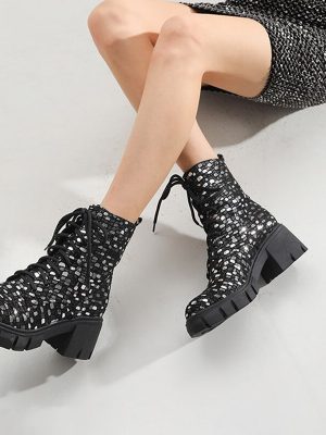 Women's Bling Bling Plus Size Ankle Boots