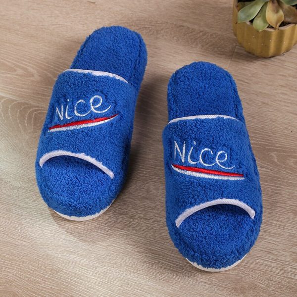 Women's One word Slippers Furry Autumn Fluffy Platform Slippers