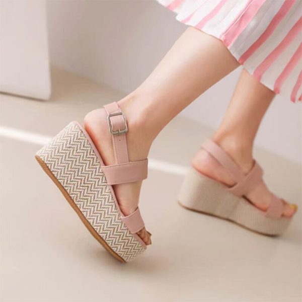 Women's Sandals Platform Wedges Ladies Shoes Summer Causal Buckle Strap Gladiator Thick Bottom Female Sandals