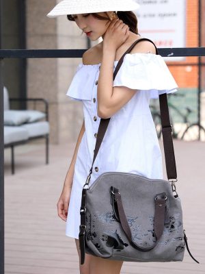 Vanessas's Shoulder Bags Vintage Graffiti Canvas Handbags Famous Designer Female Shoulder Bags