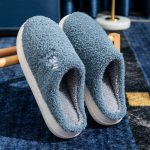 Vanessas Furry Warm Thick Bottom Platform Home Couple Slippers