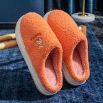 Vanessas Furry Warm Thick Bottom Platform Home Couple Slippers