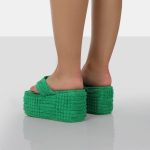 Women’s Towel Summer Slippers Thick Sole High Platform Flip-Flops