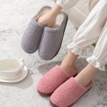 Women's Winter Concise Indoor Slippers Woman Casual Comfortable Cotton Slippers