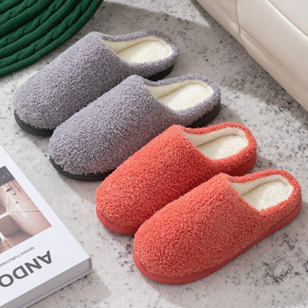 Women's Winter Concise Indoor Slippers Woman Casual Comfortable Cotton Slippers