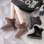 Vanessas Women's Winter Snow Boots Woman Short Plush Ankle Boots