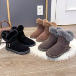 Vanessas Women's Winter Snow Boots Woman Short Plush Ankle Boots