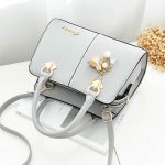 Women hardware ornaments solid totes handbag high quality lady party purse casual crossbody messenger shoulder bags