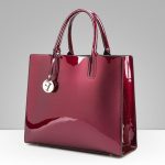 Luxury designer Red Patent Leather Tote Bag Handbags Women Famous Brand Lady's Lacquered Handbag