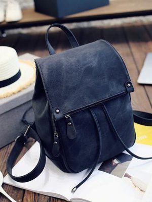 Vanessa's Simple Style Leather Backpack for Teens