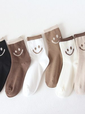 Vanessa's Smiley Wool Socks - Thick Warm Harajuku Designer Socks