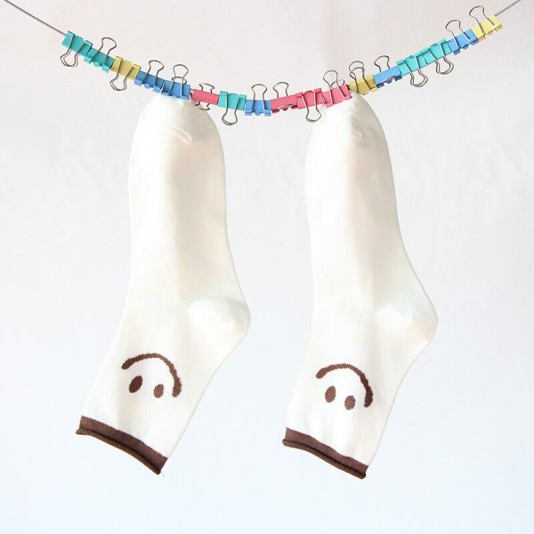 Vanessa's Smiley Wool Socks - Thick Warm Harajuku Designer Socks