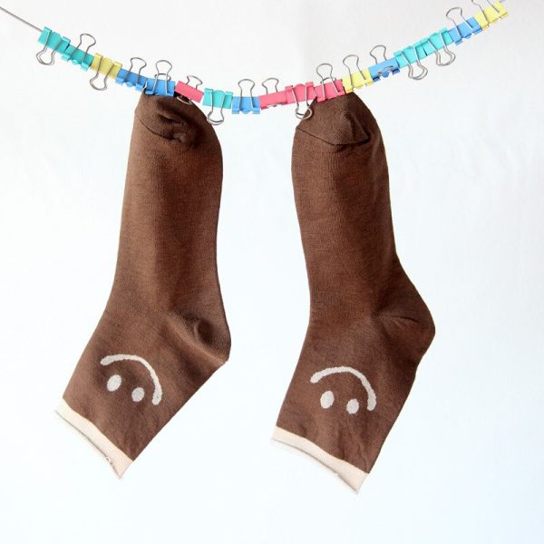 Vanessa's Smiley Wool Socks - Thick Warm Harajuku Designer Socks