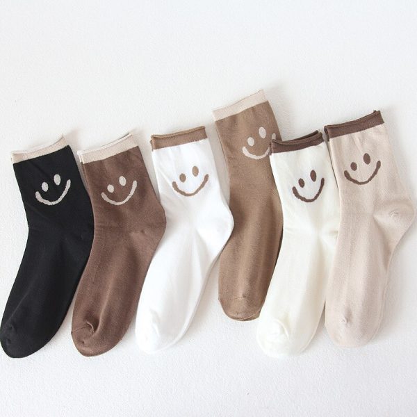 Vanessa's Smiley Wool Socks - Thick Warm Harajuku Designer Socks