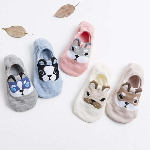 Cute Harajuku Animal Women Socks Set - 5 Pairs Pack
