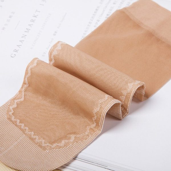 Velvet Short Cotton Bottom Non-slip Short Tube Silk Socks -  5 Pairs Pack