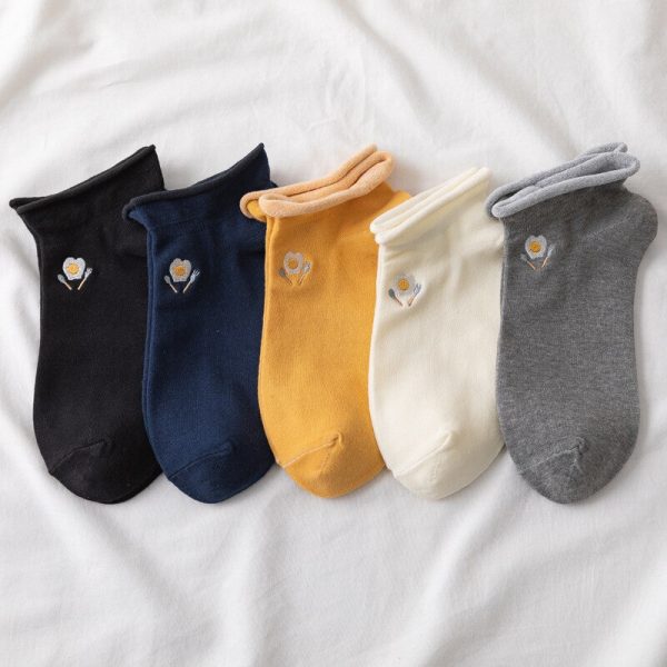 5Pairs/Lot Summer Korea Cartoon Animal Cotton Ankle Socks Women's Socks