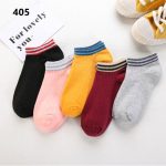 Women Cotton Socks Pink Cute Cat Ankle Socks - 5 Pairs Pack