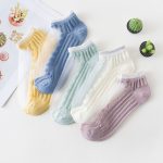 Sexy Lace Fishnet Mixed Fiber Transparent Funny Happy Stretch Elastic Socks - 5 Pairs Pack