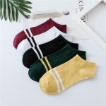 Vanessa's Striped Cotton Boat Socks for Women