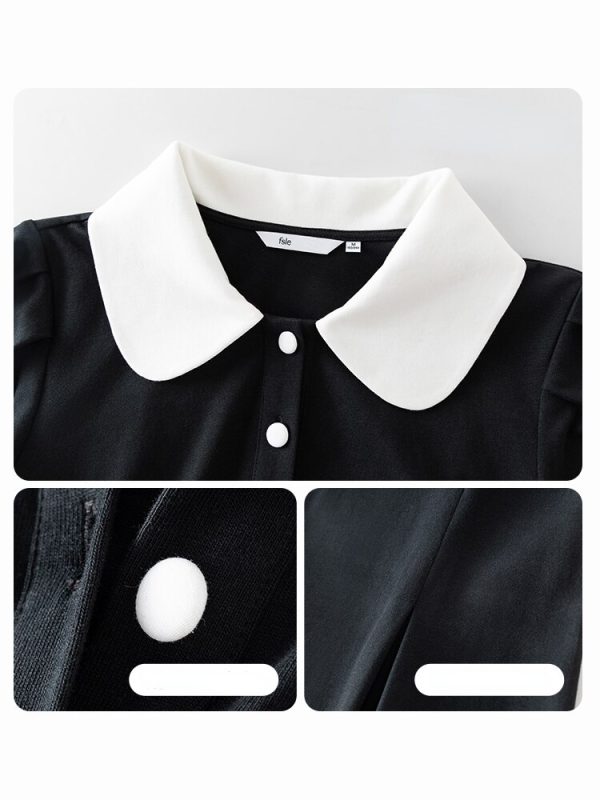 Summer New French Style Women's Dress Peter Pan Collar