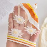 Silk Little Daisy Korea Japanese Fashion Crystal Clear Silk Socks