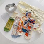 Silk Little Daisy Korea Japanese Fashion Crystal Clear Silk Socks