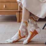 Silk Little Daisy Korea Japanese Fashion Crystal Clear Silk Socks