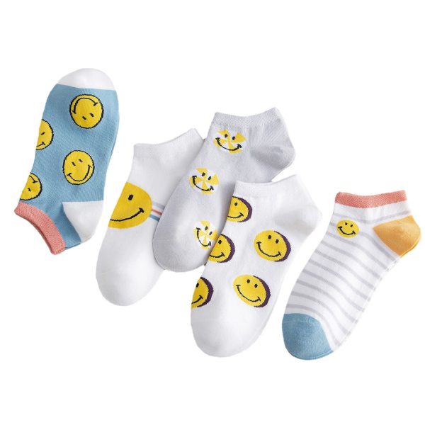 Vanessa's Happy Cartoon Calcetines Women's Harajuku Style Socks 5 Pairs