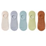 Vanessa's Non-Slip Invisible Women's Boat Socks - 5 Pairs Summer Collection