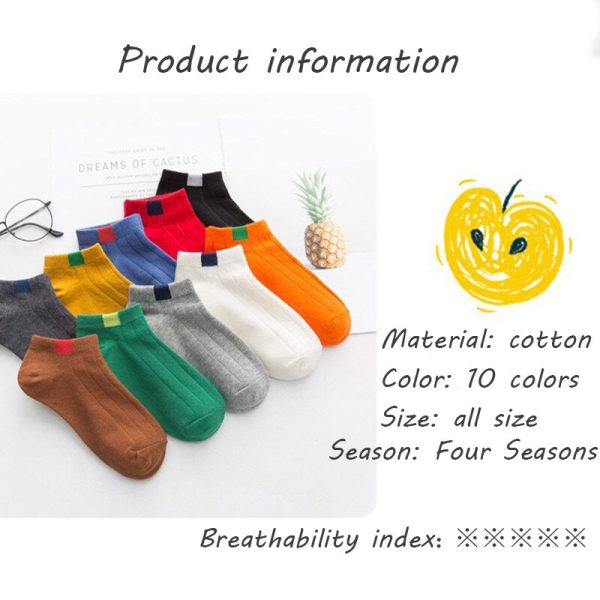 New Short Socks Female Japanese Imitation Cloth Standard Female Socks