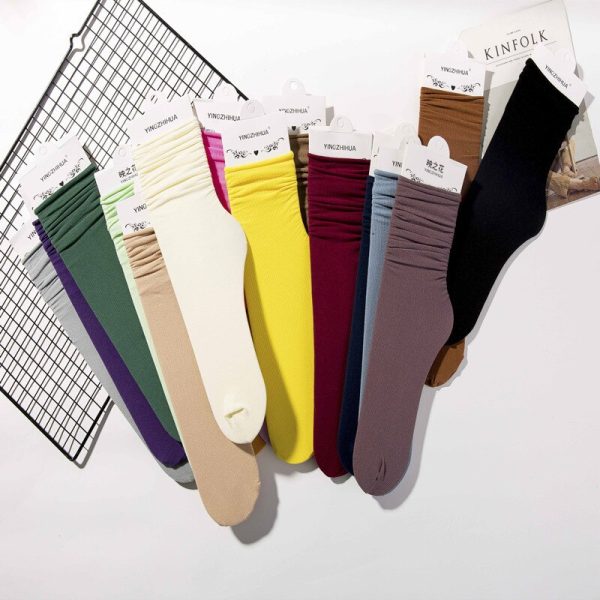 Vanessa's Fashionable 28 Color Loose Socks for Women's Street Style