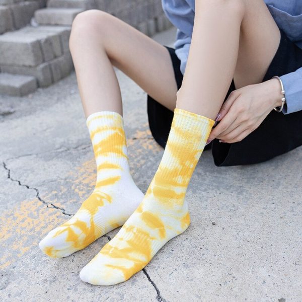 Tie-Dye Socks Street Trend High-Top Tide Solid Unisex Socks